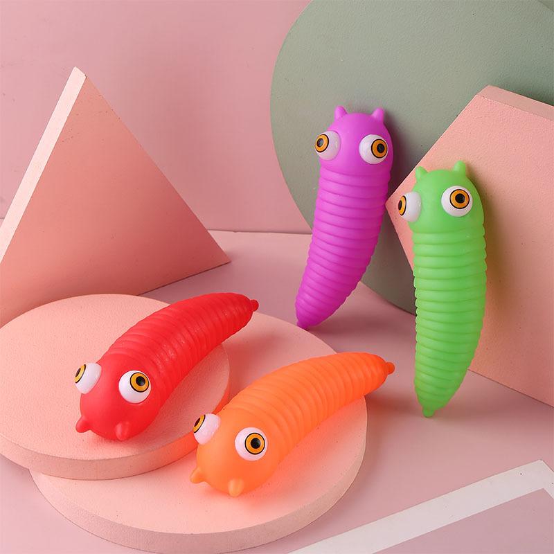 Soft Toy Animal Cute Anti-Stress Ball Tricky Caterpillar Vent Doll Toys Abraact Soft Sticky Squishi Stress Relief Funny Gift J87