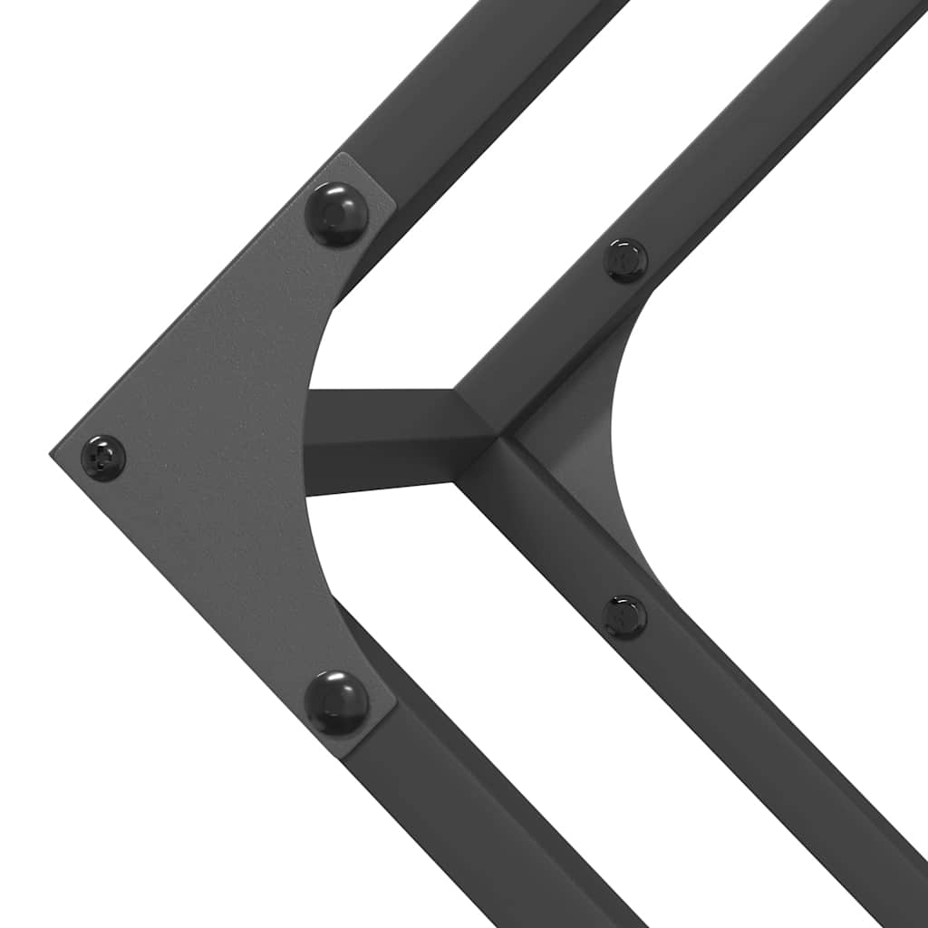 Firewood Rack Black 100 x 25 x 100 cm Cold Rolled Steel