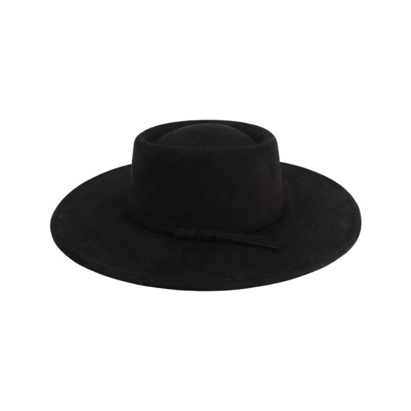 Classical Homburg Top Hat Panama Hat Gift for Boyfriend Top Hat Braided Belt Costume for Outdoor Gatherings чёрный