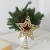 Christmas Tree Topper Decoration Five-Pointed Star Xmas Tree Decor Gold Silver Star for Home Party Decor 2025 New Year Gift
