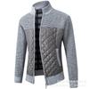 Warm Cardigan Men Fleece Zipper Sweaters Jackets Mens Fashion Slim Fit Sweater Coat