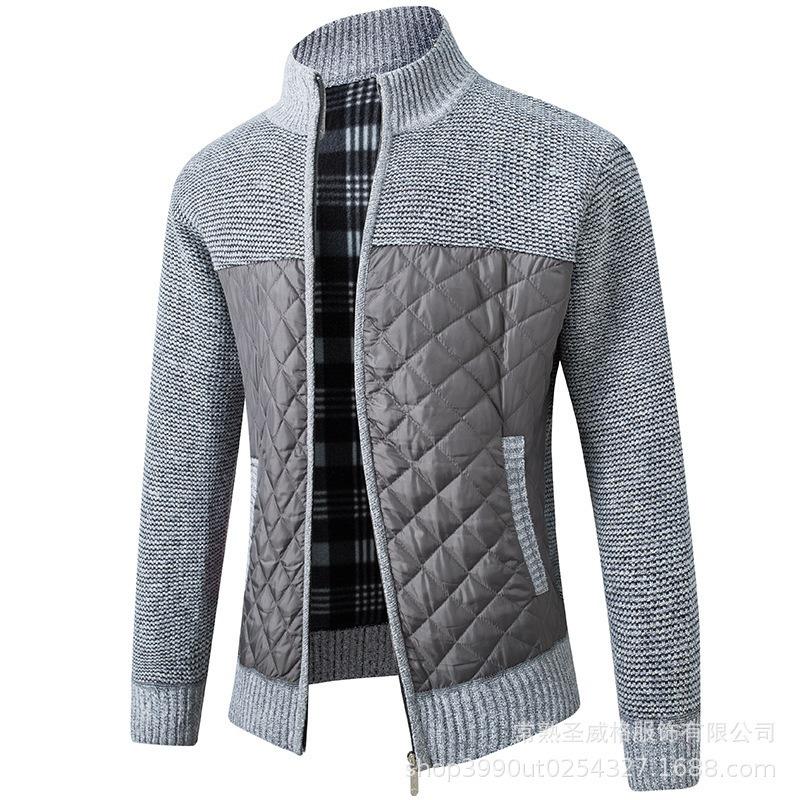 Warm Cardigan Men Fleece Zipper Sweaters Jackets Mens Fashion Slim Fit Sweater Coat