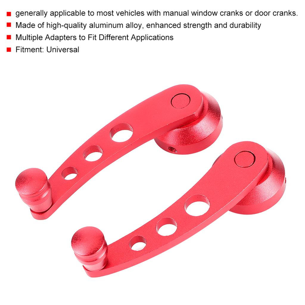   Window Winder Glass Cranks Aluminum Alloy Riser Handle Car Refitting