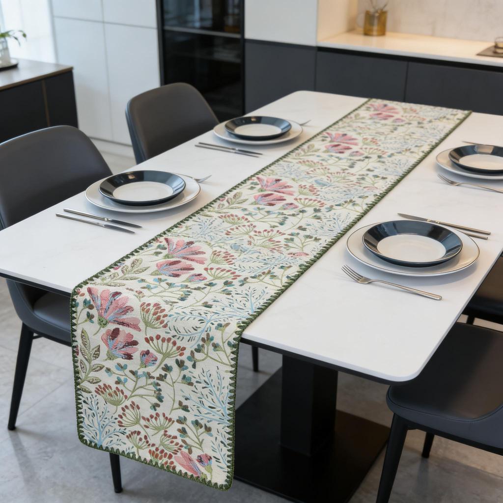 All-match Tablecloth Mat Dining Table, TV Cabinet & Center Table Nordic Cotton Linen Table Runner