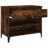 Shoe Rack Smoked Oak 70 x 36 x 60 cm Wood Based Material