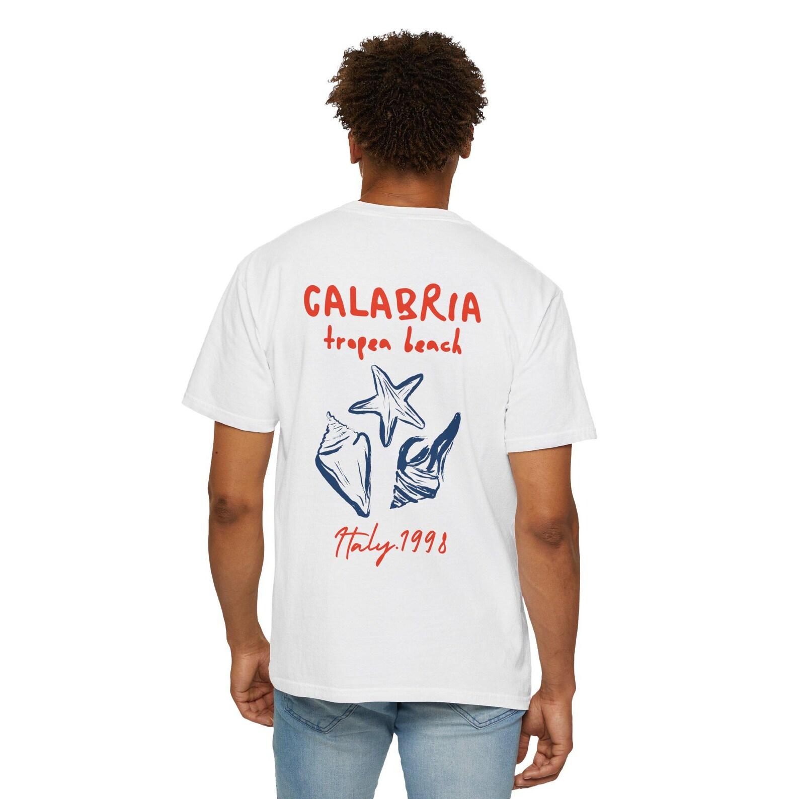 Calabria Italy Beach Shirt, Vintage Travel Tee, Summer Vacation Top, Unisex Coastal Graphic T-Shirt, Ocean Holiday Gift M