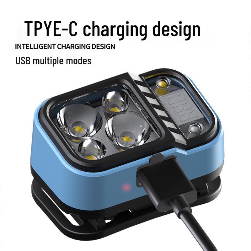 High Lumen LED Headlamp for Climbing & Fishing - Long Battery Life, Strong Light, Motion Sensor.