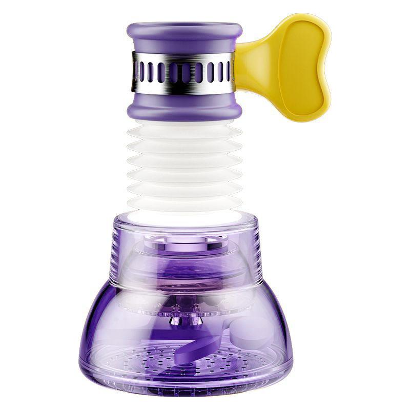 

Универсальный вращающийся на 360 градусов кран барботер, поворотный водосберегающий экономайзер, насадка для душа, кухонный кран, насадка-адаптер, аксессуары для раковины фиолетовый