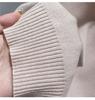 2025 Autumn Women's Apricot Lace Patchwork Knitted Sweater
