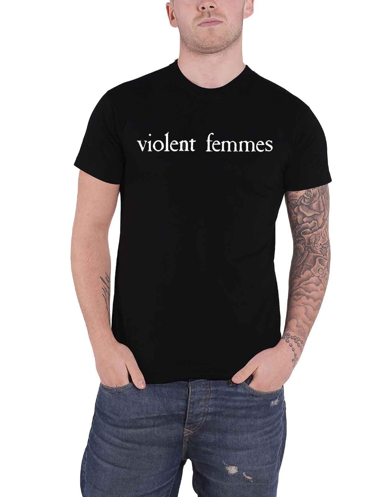 Violent Femmes T Shirt White Vintage Logo new Official Mens Black Unisex T-Shirt M