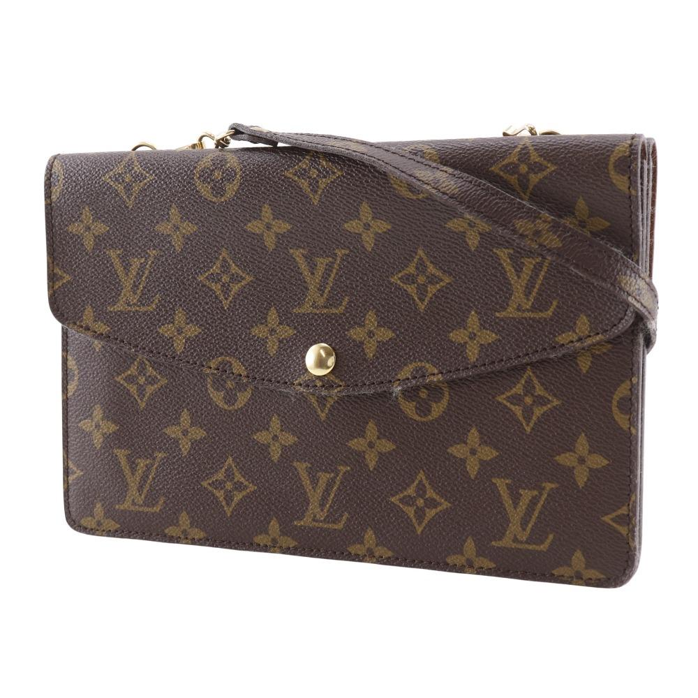 Louis Vuitton Podwójna Torba na Ramię Mule M51815 vintage kopertówka 2-w-1 Brązowy Płótno Monogram unisex Używana