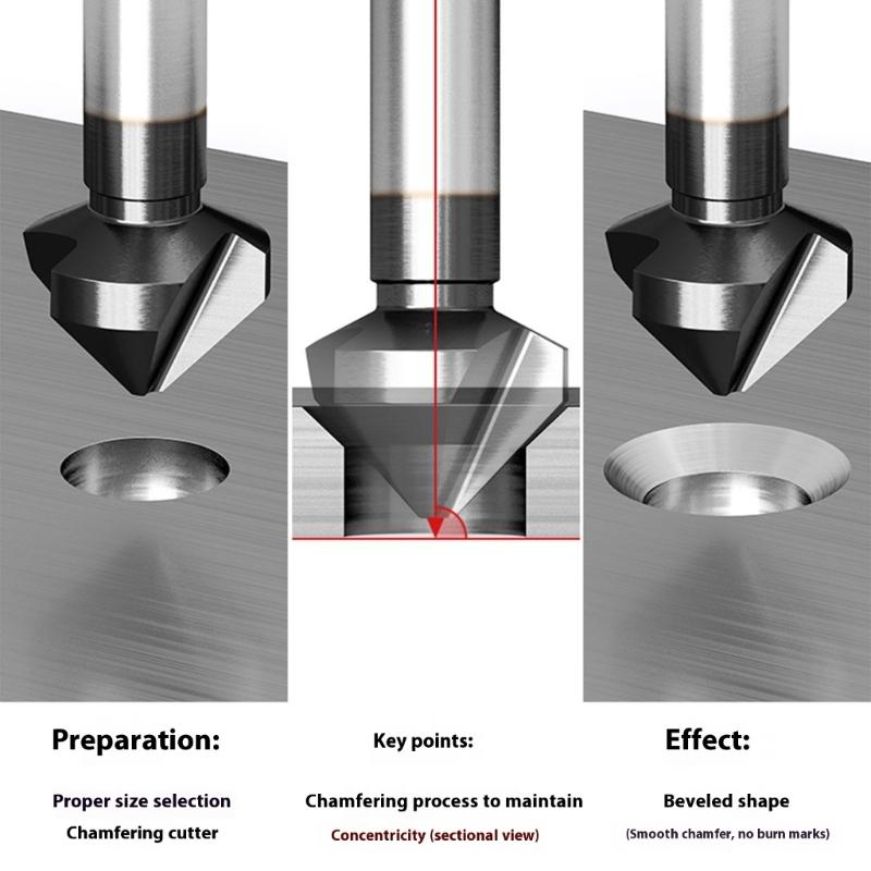 Woodworking 3 Flute Trimming Cutter 90 Degree Steel Engraving Corner Milling Cutter Cutting Machine Matching Tool