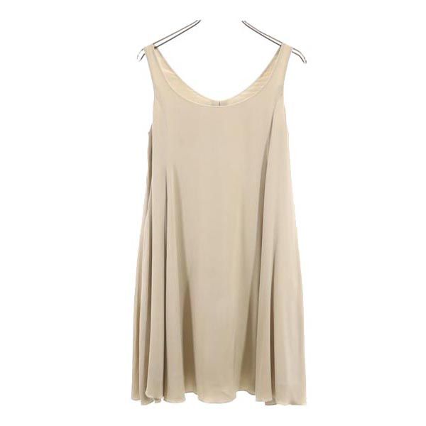 FOXEY Silk Blend No sleeve one piece 38 beige Women Used