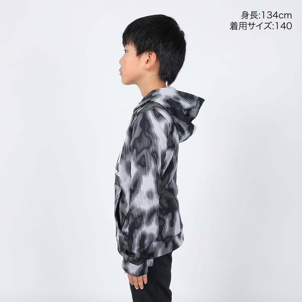Under Armour UA ARMOUR FLEECE PRINTED BIG LOGO HOODIE Black White YLG