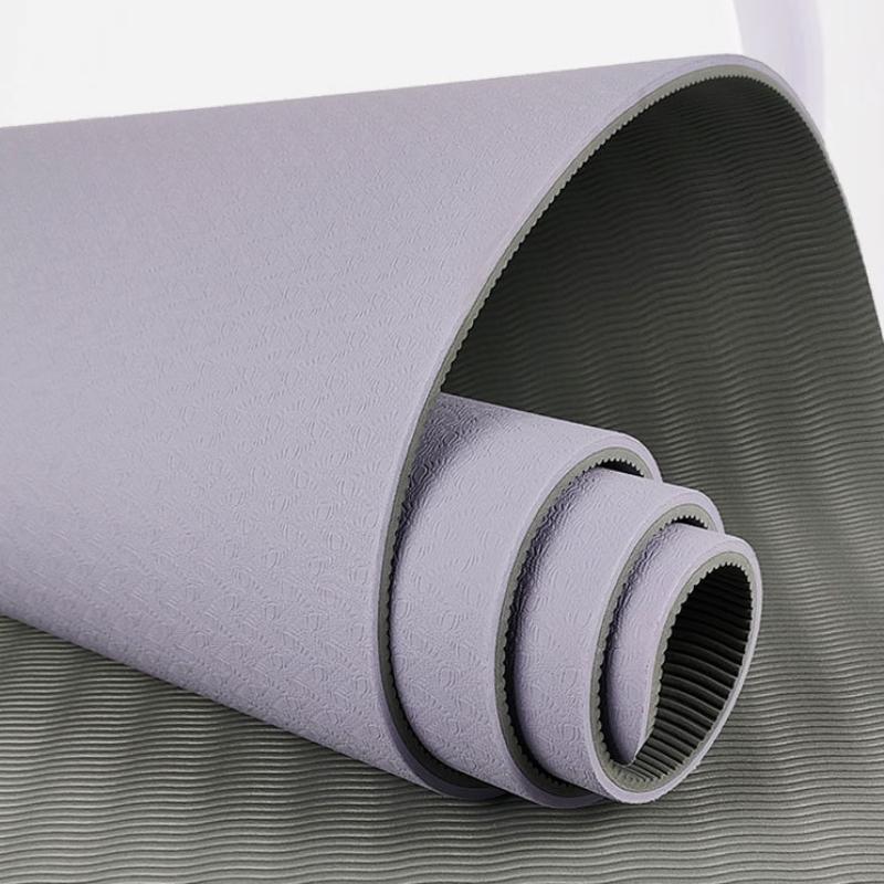 Environmentally Friendly TPE Yoga Mat Thickened High-density Waterproof Fitness Mat Household Anti-skid and Shock-absorbing Dance Mat