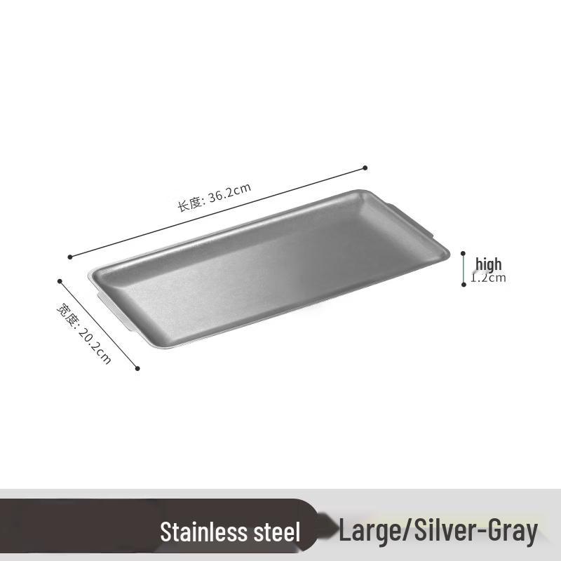 

ZISIZ Retro Stainless Steel 3-Compartment Serving Tray