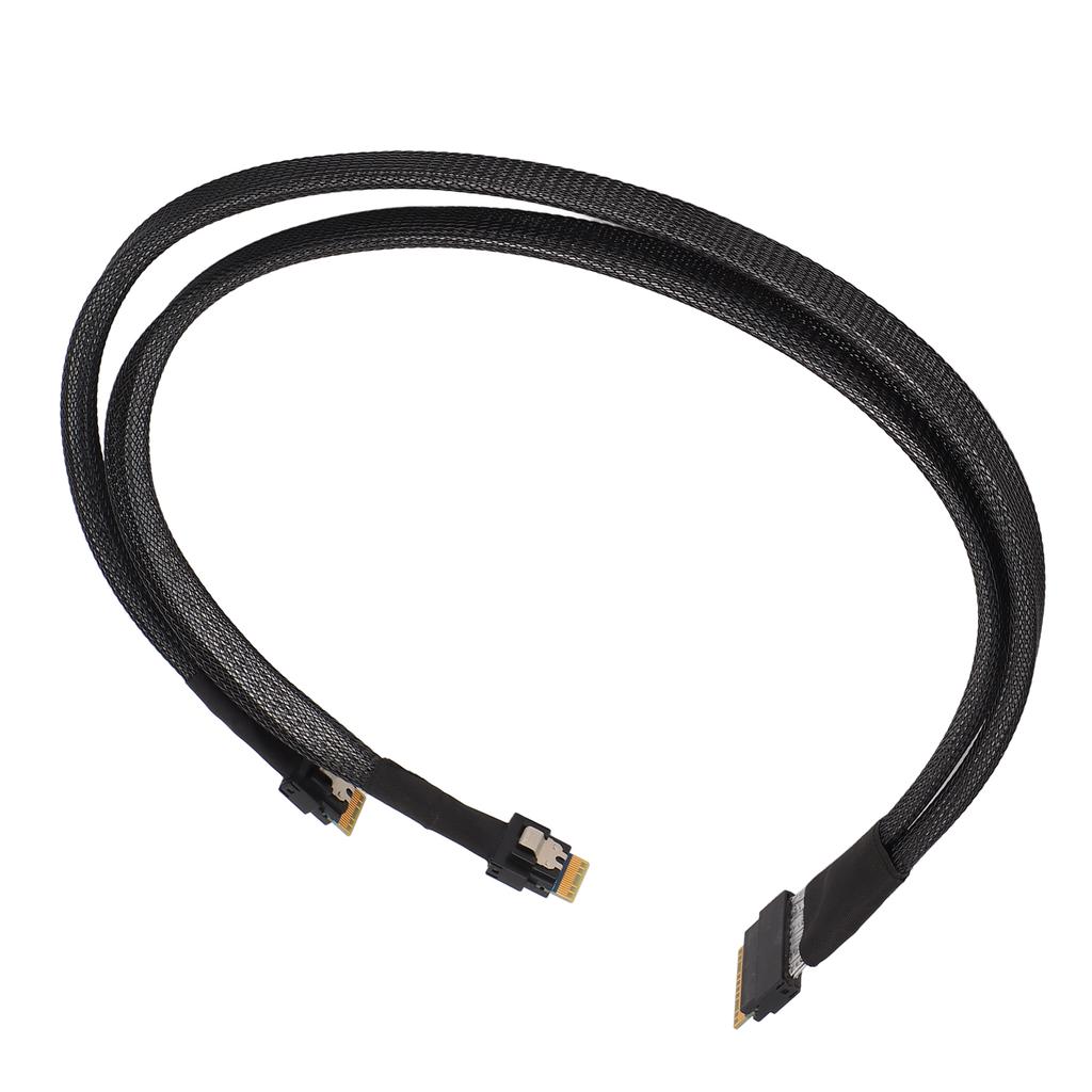 Mini SAS Cable 24 Gbps Fast Transmission SATAATA Interface 0.5m Length SFF8654 8I to 2xSFF8654 4I