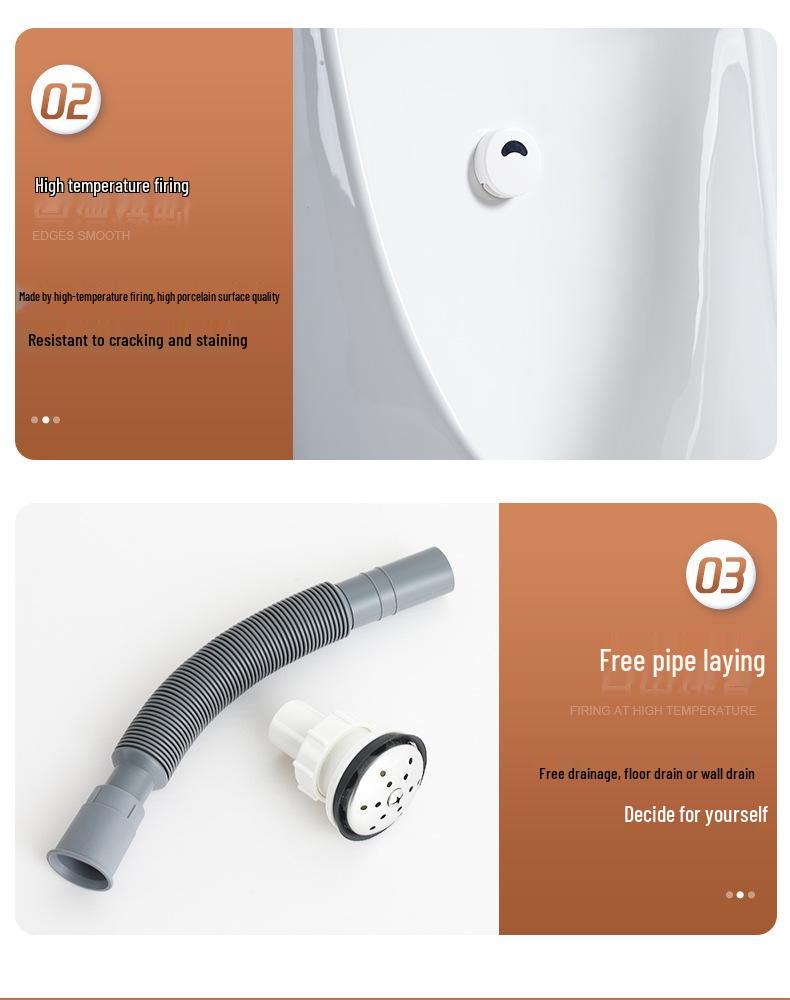 Wall-Mounted Ceramic Sensor Urinal for Men
