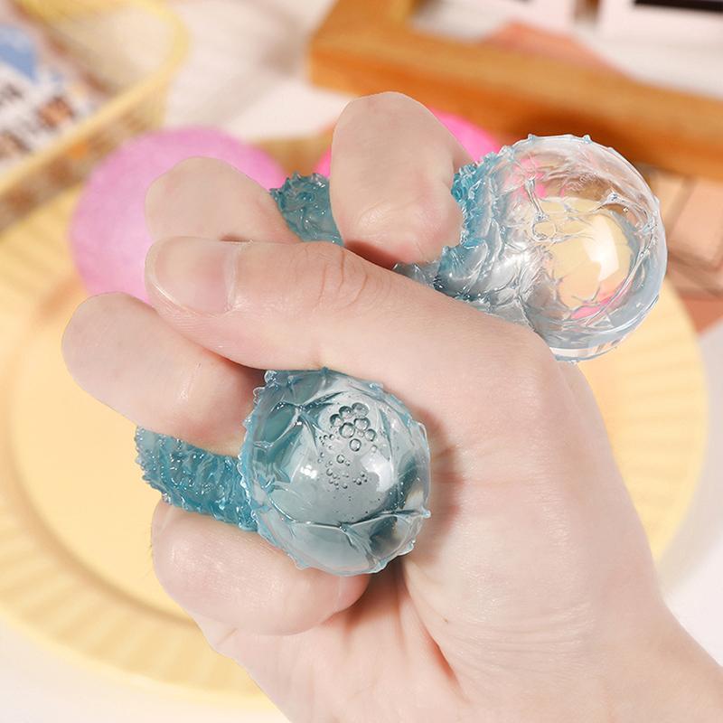 1 Piece Soft Pinch Toys Multicolor Texture Ice Ball Squeeze Toy For Kids Adult Children Halloween Christmas Gifts