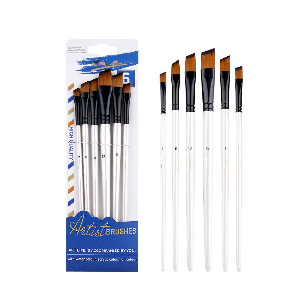 Professional Painting Brush Set Acrylic Oil Watercolors Artist Painting Supplies High Quality White Rod Gouache Nylon