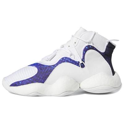 Originals Crazy BYW J Cushioning High Top Children's Basketball Shoes White Blue Teenagers CG6755