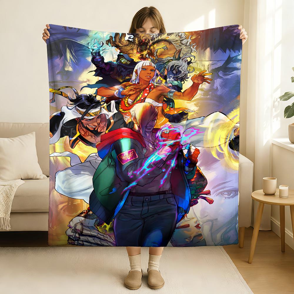 Game S Street F Fighter 6 Blanket Soft and Skin Friendly For Couch Bed Napping Bedspread All Seasons Comforter