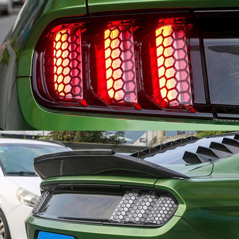 48*30cm Car Honeycomb Stickers Cuttable Cellular Car Rear Tail Light Stickers Auto Taillight Styling Modification Accessories