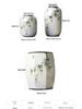 Round Chinese Ceramic Vase: Floral Art for Living Room & Hallway Decor, Ideal for Hydroponics & Silk Flowers