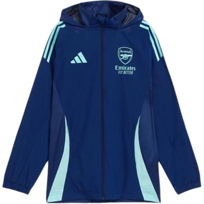 Arsenal Tiro 24 All Weather Hooded Jacket Unisex Blue IS9999