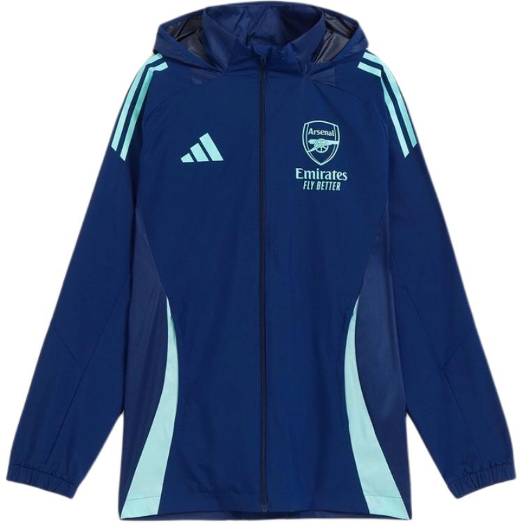 Adidas Arsenal Tiro 24 All Weather Hooded Jacket Unisex Blue IS9999 L