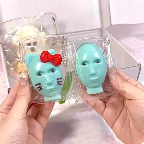 1/2Pcs Aliens Pimple Popping Fidget Toy with Toolkit Reusable Kids Teens Adults Stress Relief Cartoon Male Aliens Face Acne Popping Game