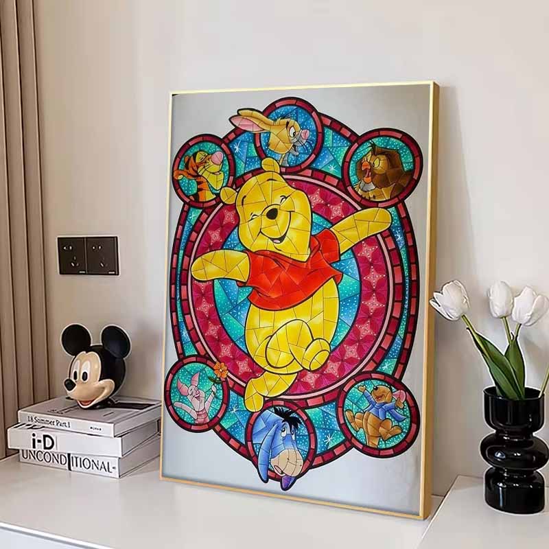 Disney Diamond Painting Winnie The Pooh and Friends Themed Illustration Wall Decoration Full Diamond Crossstitch DIY Gift Home Decoration