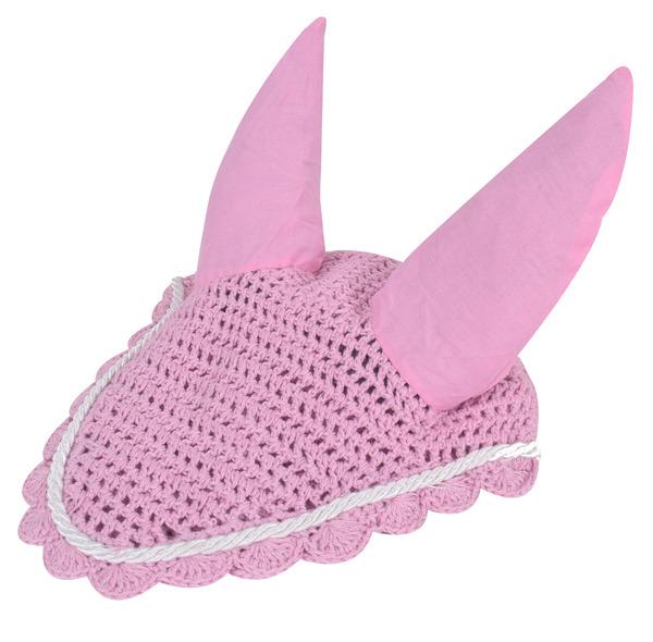 

Вуаль для мух, вязаная крючком дышащая сетка для ушей, капот/капюшон, шапочка для ушей, светло-розовый Full size