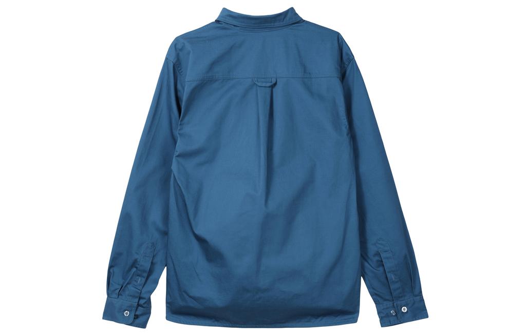 Nike Solid Color Button Workwear Casual Single-Breasted Polo Long Sleeve Shirt