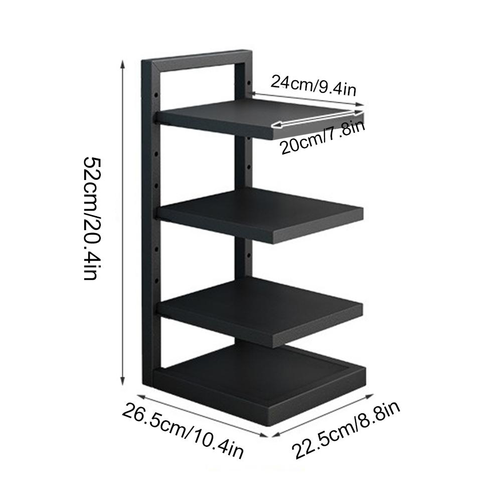 Organizzatore per Pentole Robusto con Altezza Regolabile, Rastrelliera Organizzatore per Pentole a 4 Livelli, Supporto in Metallo per Pentole e Padelle, per Pentola Olandese, Padella in Ghisa