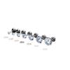Super Flash Titanium Steel Ear Studs: Zircon, Sleep-Friendly, Flat Bottom Screw Design for Ear Care and Stacking.