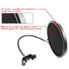 Microphone Filter Cover Dual Layered Mic Windscreen Isolation for Vocal Recording NEW