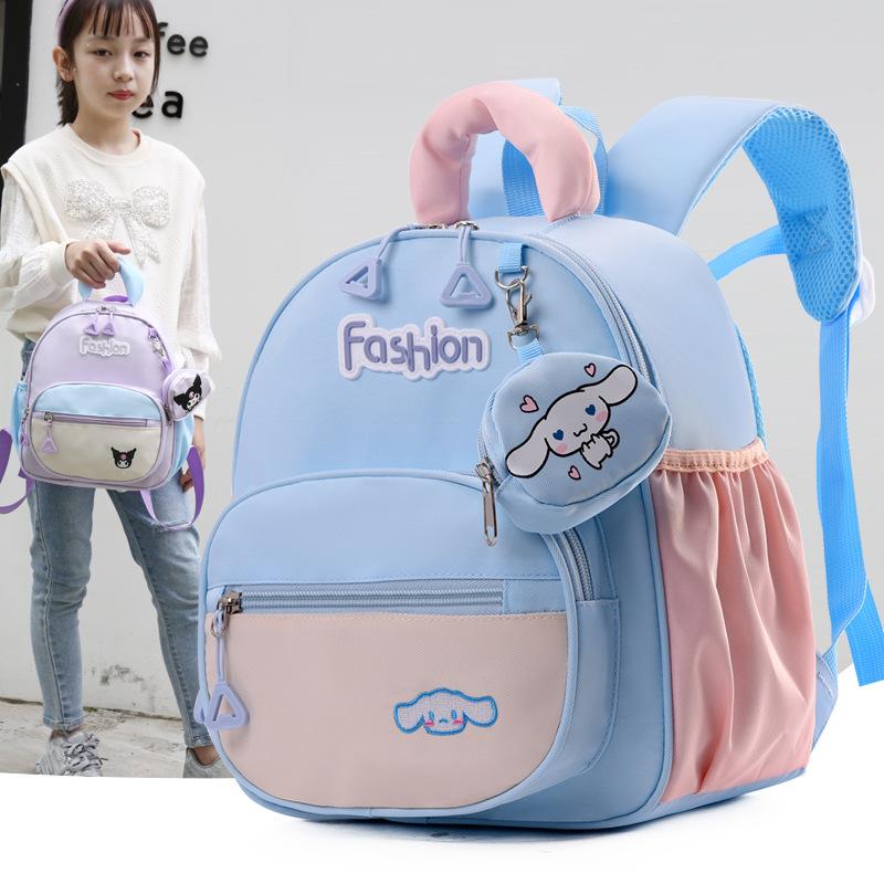 Children's schoolbag new cute baby contrasting color small backpack kindergarten lightweight burden reduction backpack