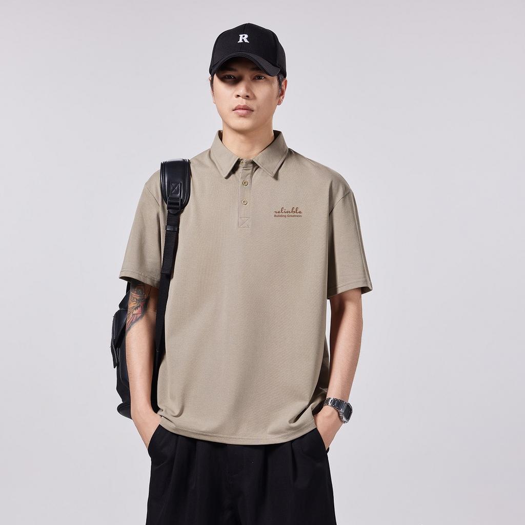 Maglietta Polo Americana da Uomo a Maniche Corte Vestibilità Comoda Collo a Revers Estiva Polo da Uomo Aggiornata