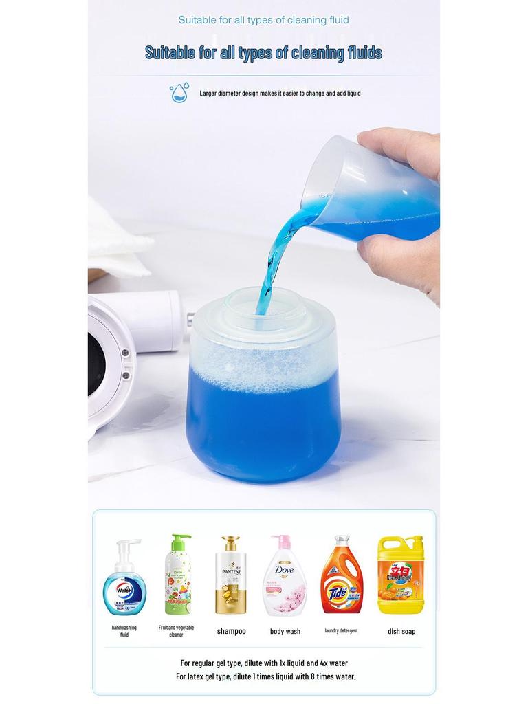 Electric Foaming Soap Dispenser for Kitchen, Pet Bath, Shower, and Facial Cleanser.