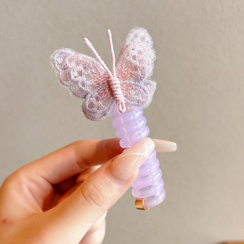 

2025 Резинки для волос «Маленькая звезда» с пузырьковым плетением - Аксессуары для волос «Телефонный шнур» для высокого хвоста для девочек