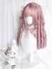 Lolita Wig with Vertical Rolls and Featuring Fluffy Curls and a Includes a Net for Added Heat Resistance and Perfect for Everyday or Everyday Pink