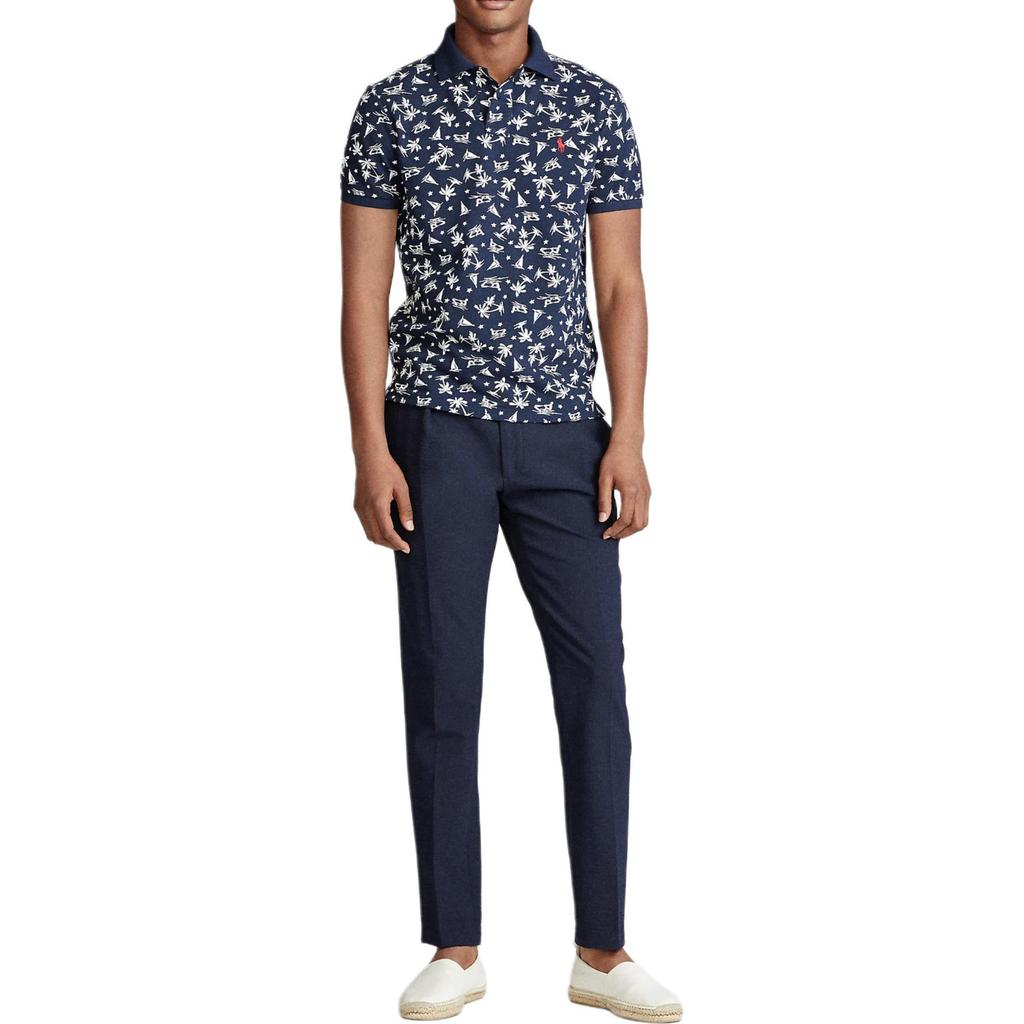 Polo Ralph Lauren Custom Slim Fit Polo Shirt With Pony Embroidery Men Tops Navy-Blue 710798458-001