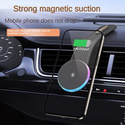 Nuova staffa per auto magnetica per ricarica wireless per auto staffa pieghevole per telefono cellulare speciale ventosa di navigazione ricarica rapida da 15 W