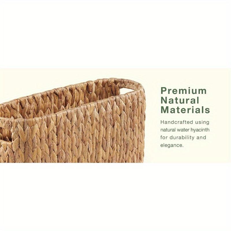 Cesta de Almacenamiento para Papel Higiénico, Portarrollos de Papel Higiénico con Almacenamiento, Decoración de Baño Costera, Accesorios de Baño de Ratán