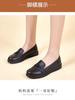 Loafers Women's One-pedal Single Shoes 2025 Spring Round Head Flat-soled Leather Shoes Soft Leather Non-slip Soft-soled Mother Shoes