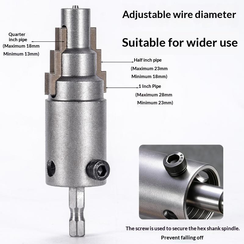 Broken Pipe Extractor Tool For 1/2" 3/4" 1" Pipes - Internal Pipe Wrench For Electric Drill | Quickly Removes Rusted/Damaged