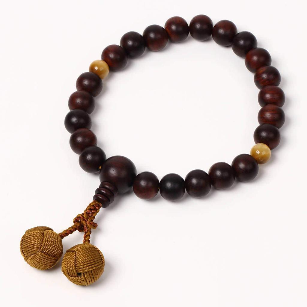 Prayer Beads Made In Japan In Pair Set Red Tiger Eye Tassel Color Quartz Tassel Color Coral a Rosary Durable Tassels That Get Crunchy For for Can Be