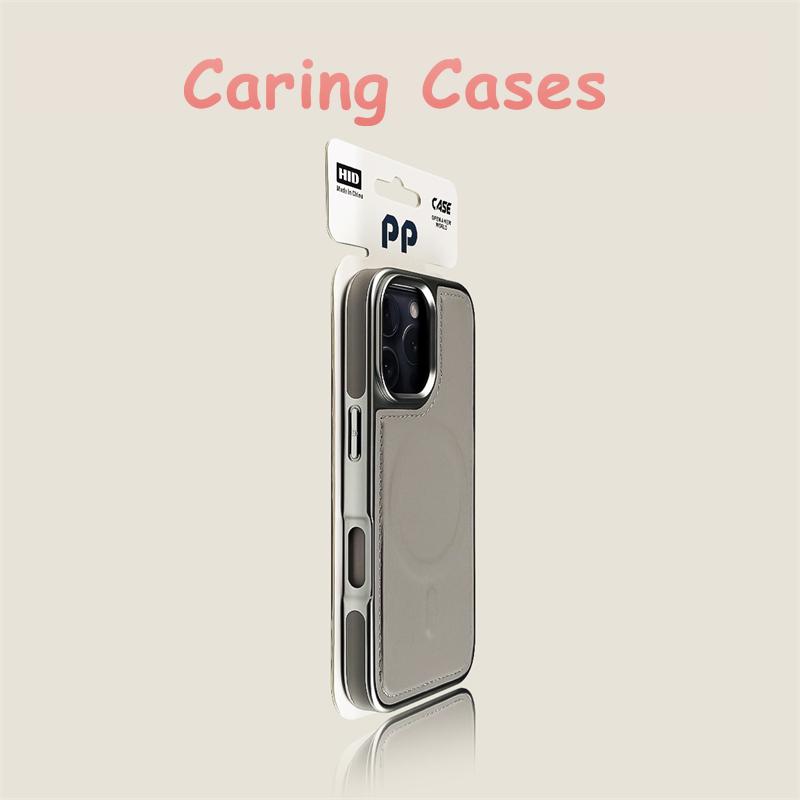 

For iPhone 16 Pro Max Case Navy Leather Grain MagSafe Slim Business Compatible with iPhone 15 14 13 iPhone 13