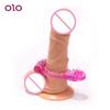 Funny Ring Vibrator Lock Butterfly Penis Masculin Cock Delay Time Stimulator Adult Sex Tool